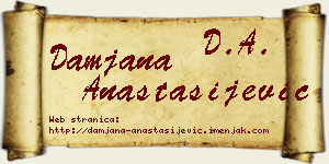 Damjana Anastasijević vizit kartica